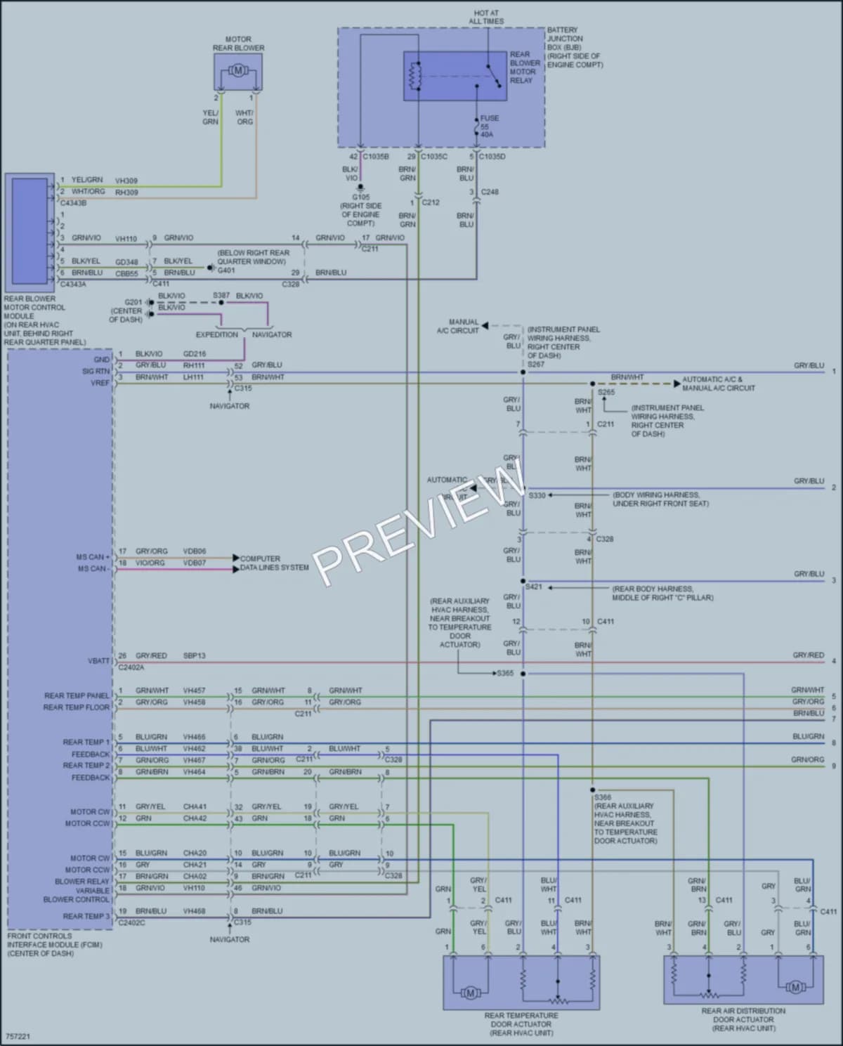 2021 Ford ExpeditionMAX Air Conditioning wiring diagram preview