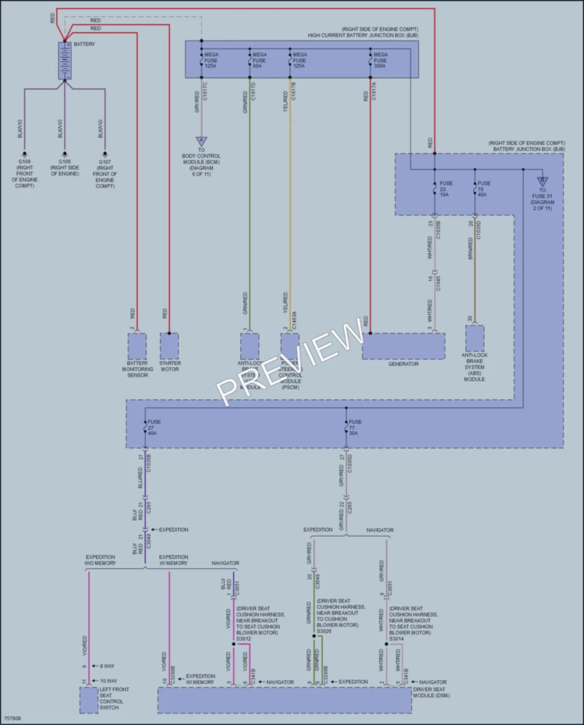 2021 Ford ExpeditionMAX Power Distribution wiring diagram preview