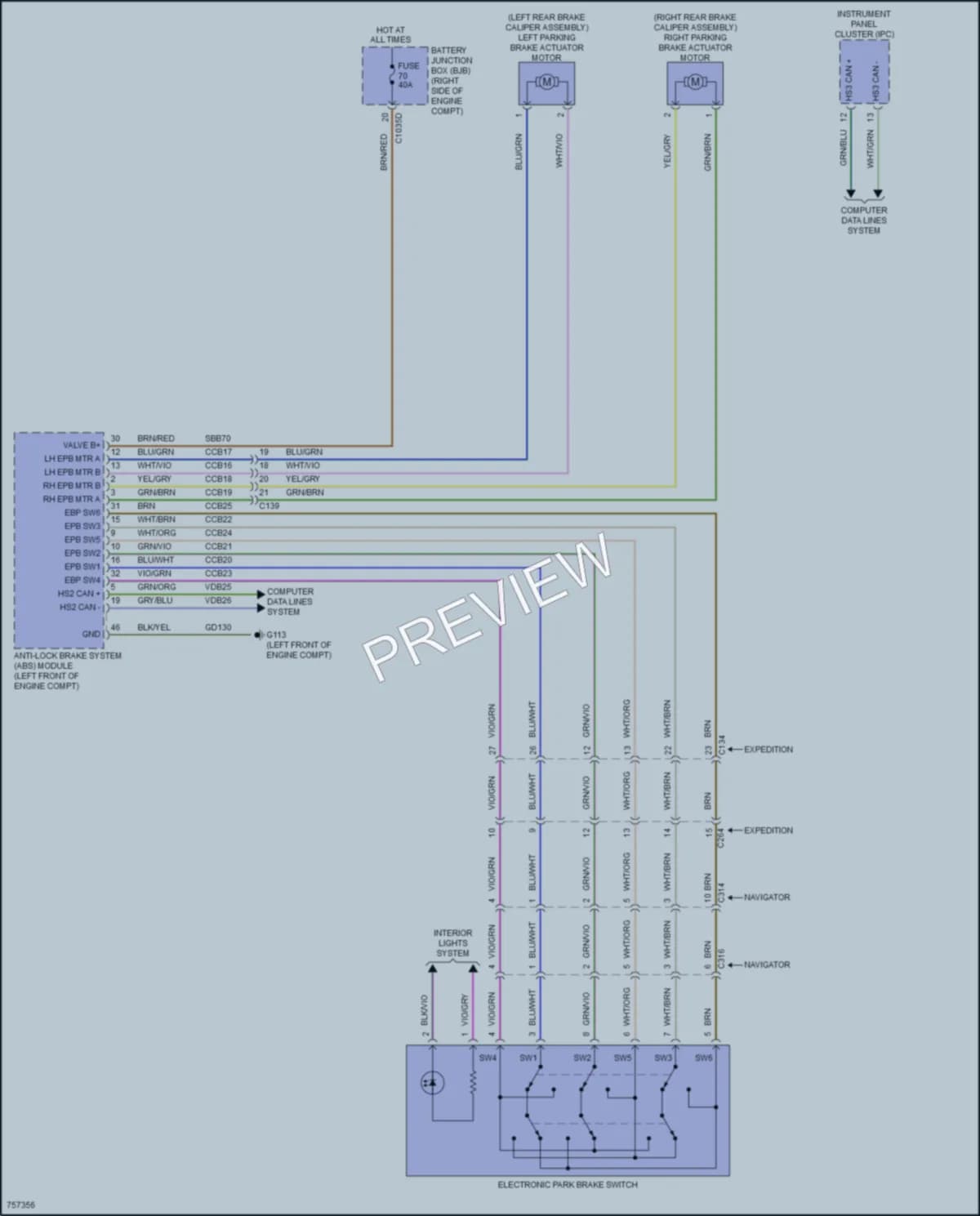 2021 Ford ExpeditionMAX Shift Interlock wiring diagram preview