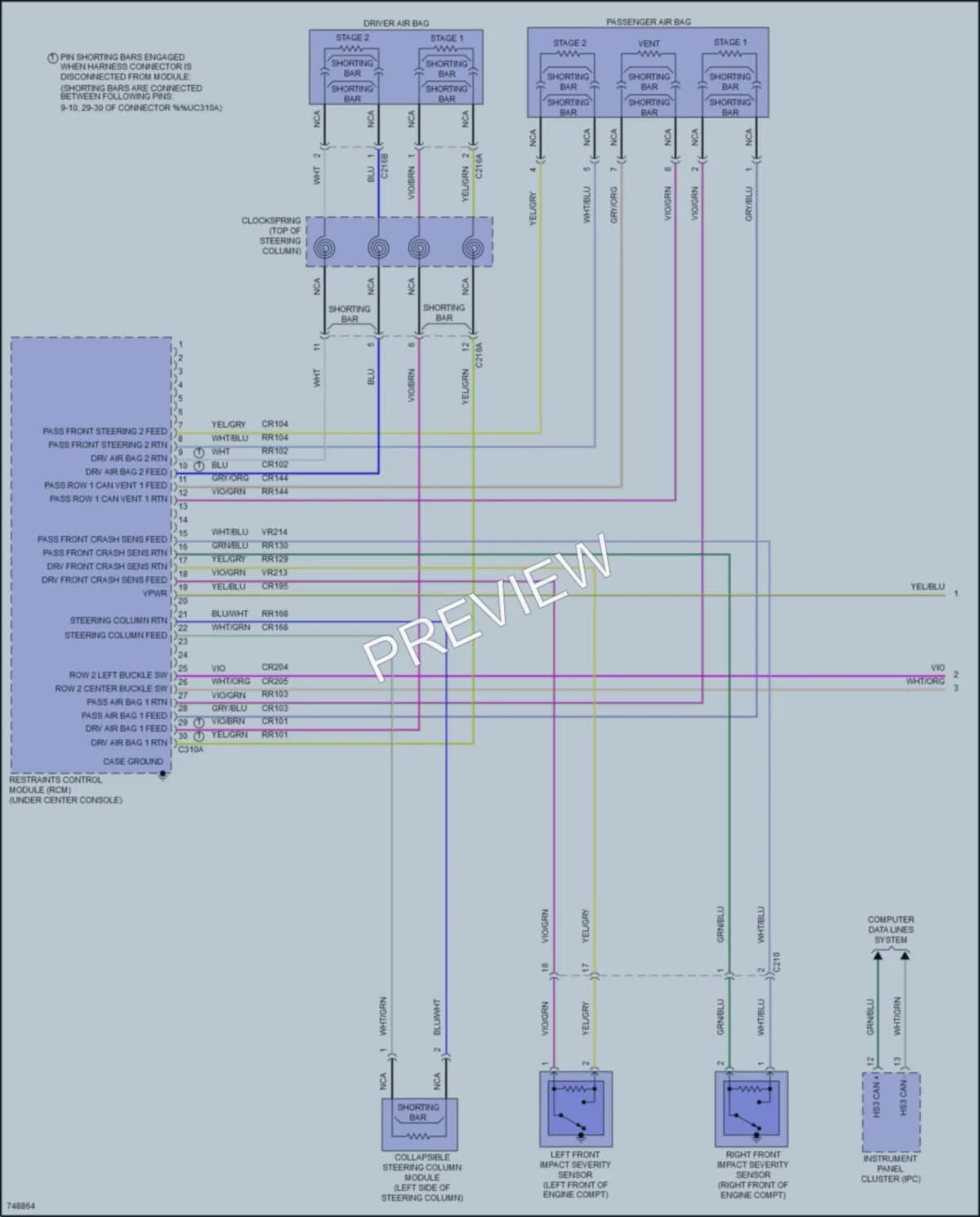 2021 Ford ExpeditionMAX Supplemental Restraints wiring diagram preview