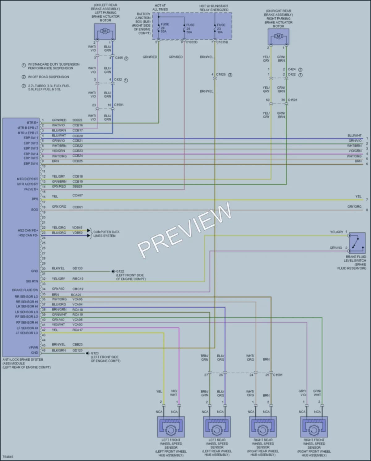 2021 Ford F150 Anti Lock Brakes wiring diagram preview