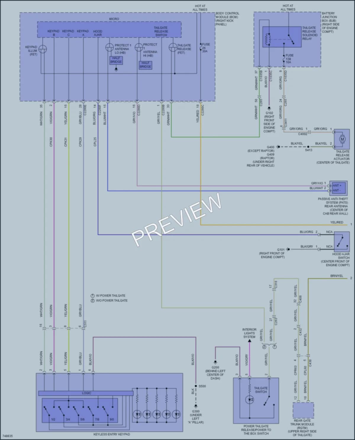 2021 Ford F150 Anti Theft wiring diagram preview