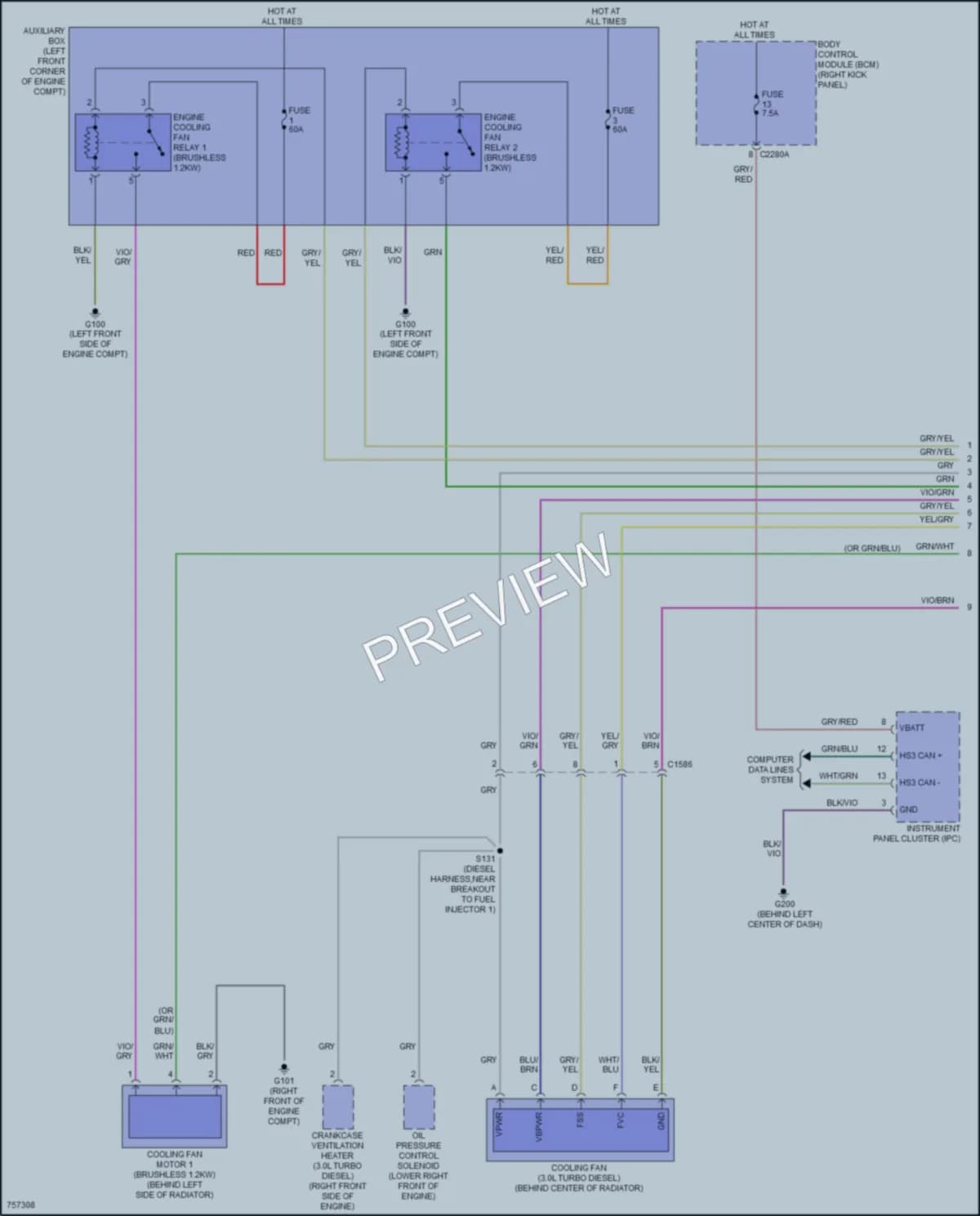 2021 Ford F150 Cooling Fan wiring diagram preview