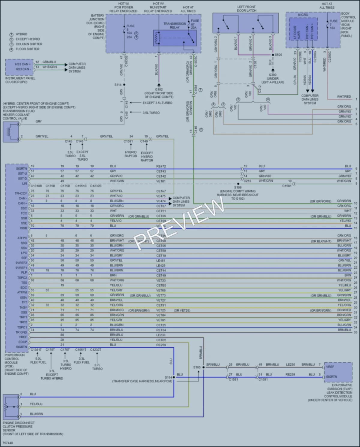 2021 Ford F150 Transmission wiring diagram preview