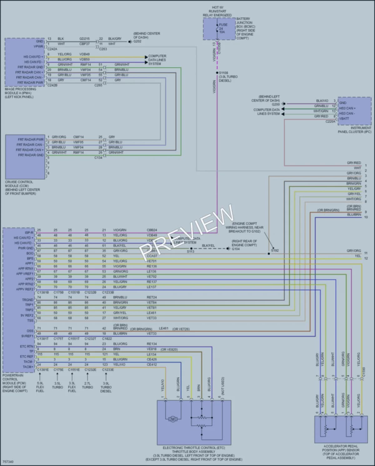 2021 Ford F150Hybrid Cruise Control wiring diagram preview