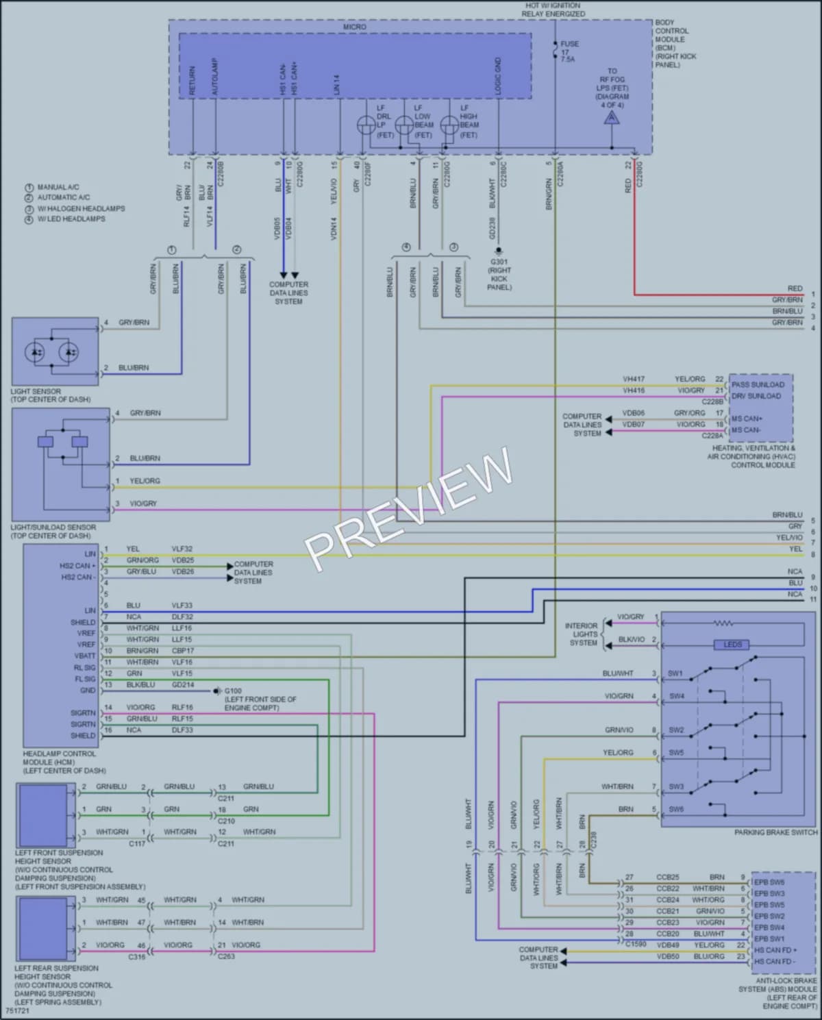 2021 Ford F150Hybrid Headlights wiring diagram preview