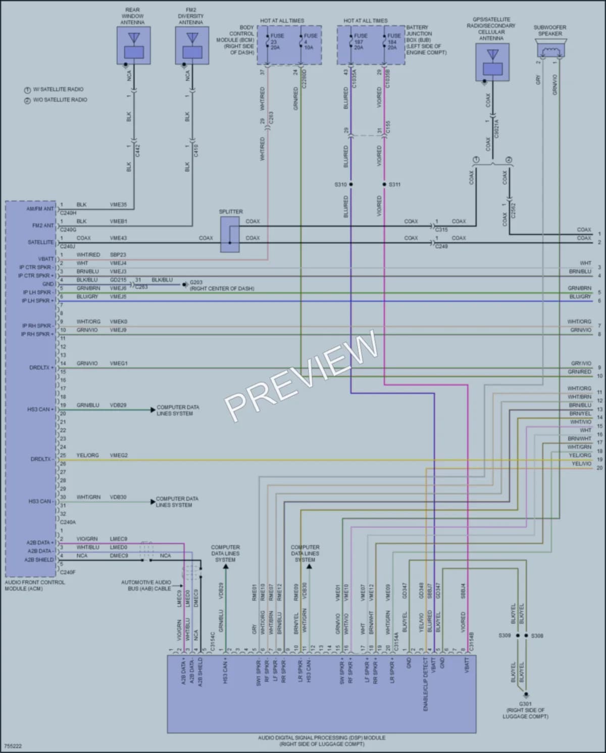 2021 Ford MustangMachE Radio wiring diagram preview
