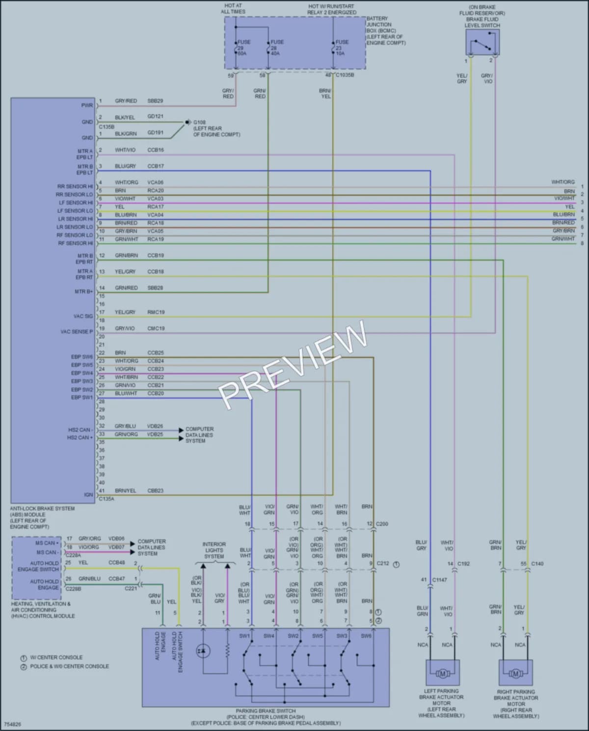 2021 Ford PoliceInterceptorUtility Anti Lock Brakes wiring diagram preview