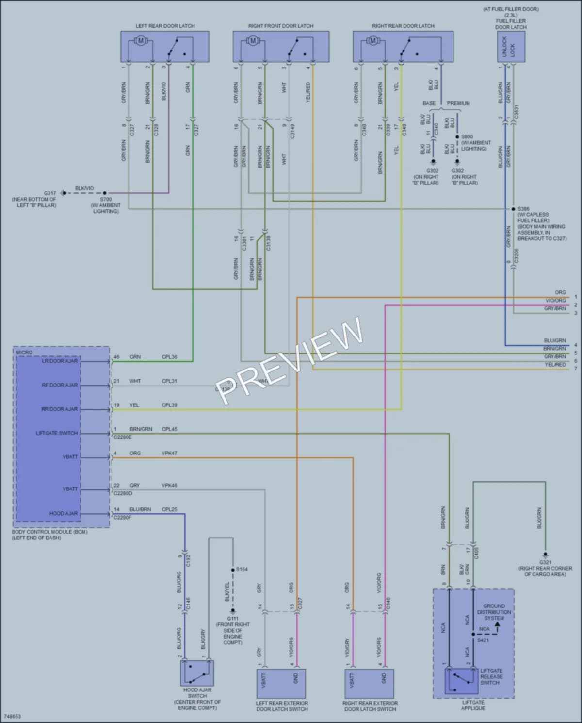2021 Ford PoliceInterceptorUtility Power Door Locks wiring diagram preview