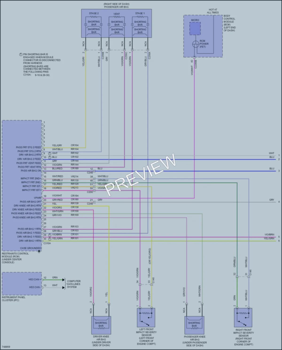 2021 Ford PoliceInterceptorUtility Supplemental Restraints wiring diagram preview