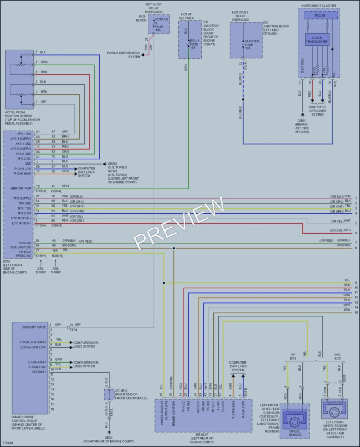 2021 Genesis G80 Cruise Control wiring diagram preview