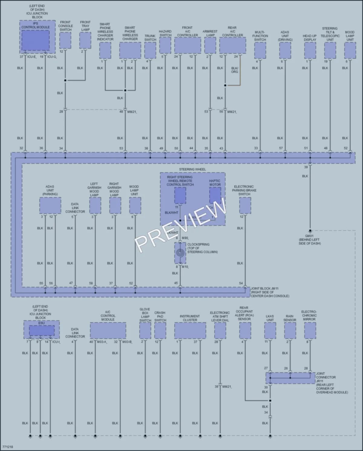2021 Genesis G80 Ground Distribution wiring diagram preview