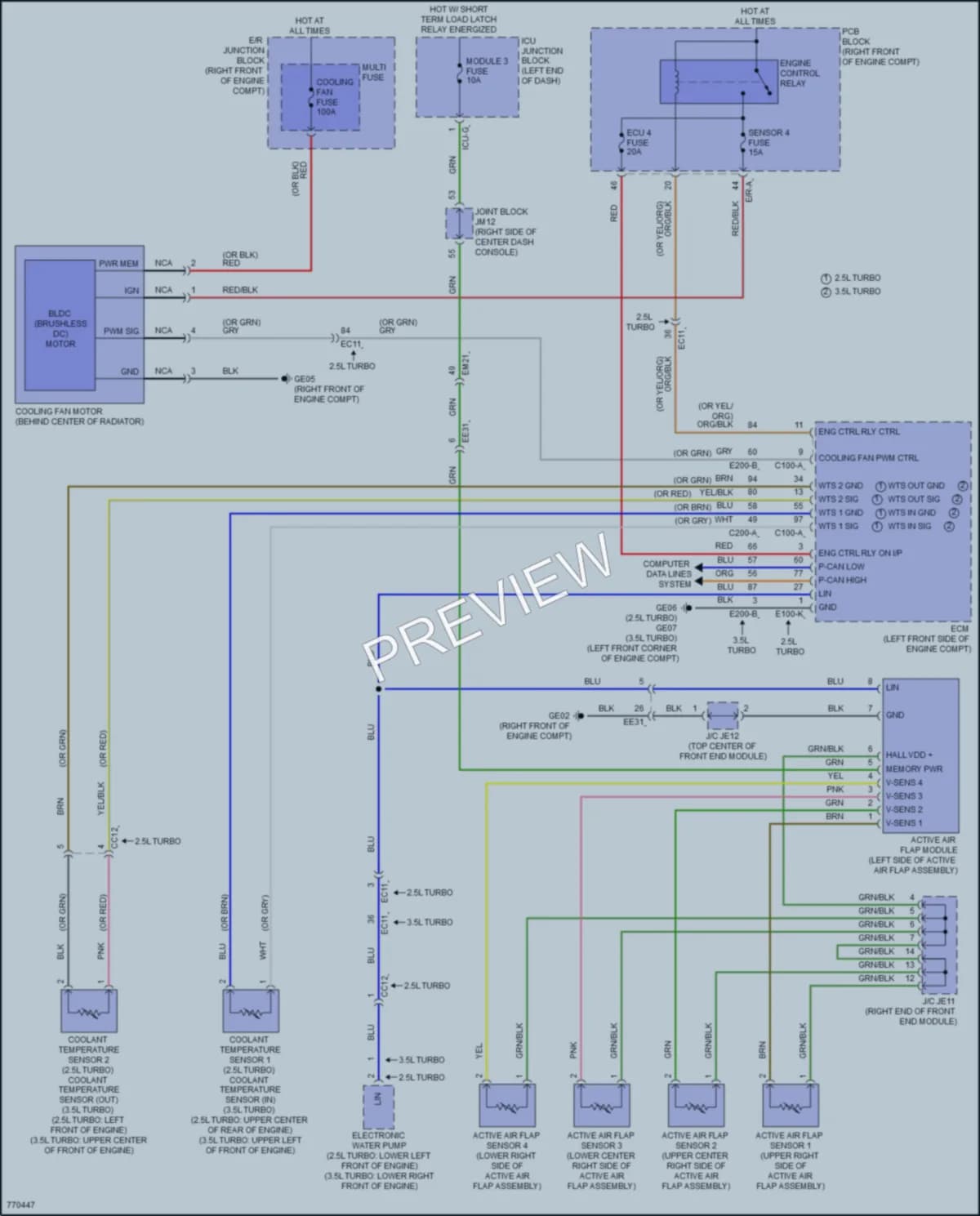 2021 Genesis GV80 Cooling Fan wiring diagram preview