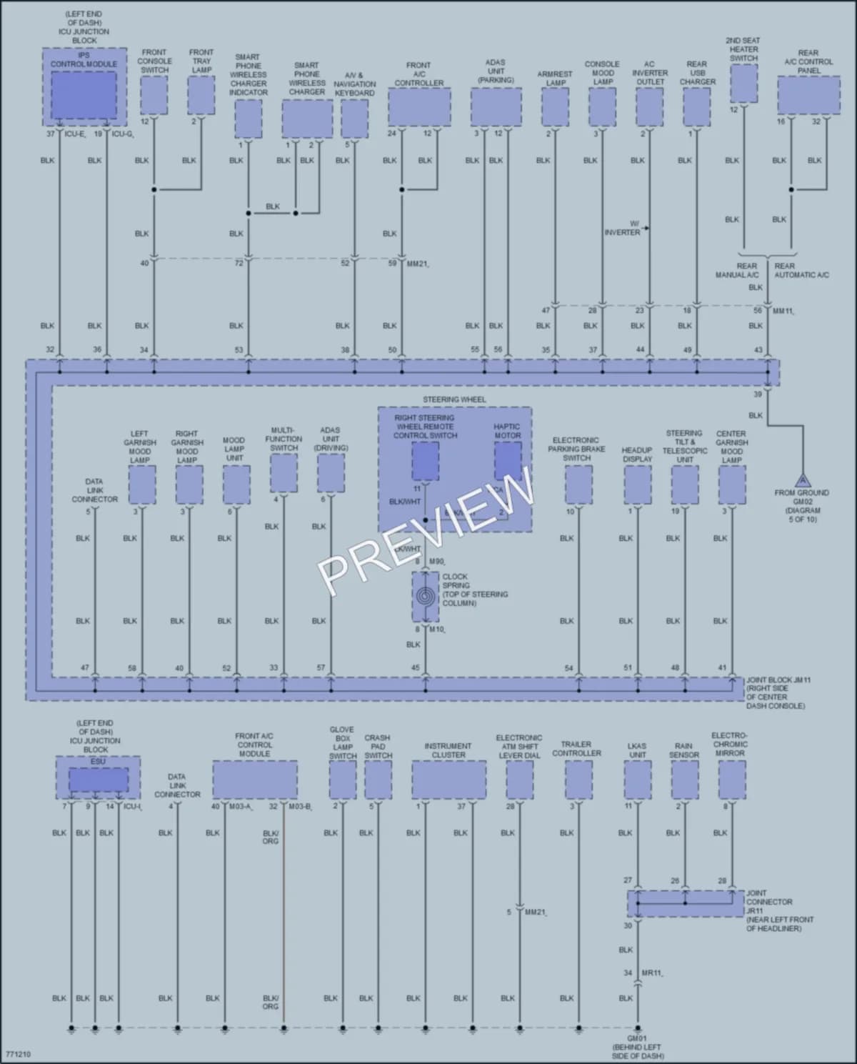 2021 Genesis GV80 Ground Distribution wiring diagram preview