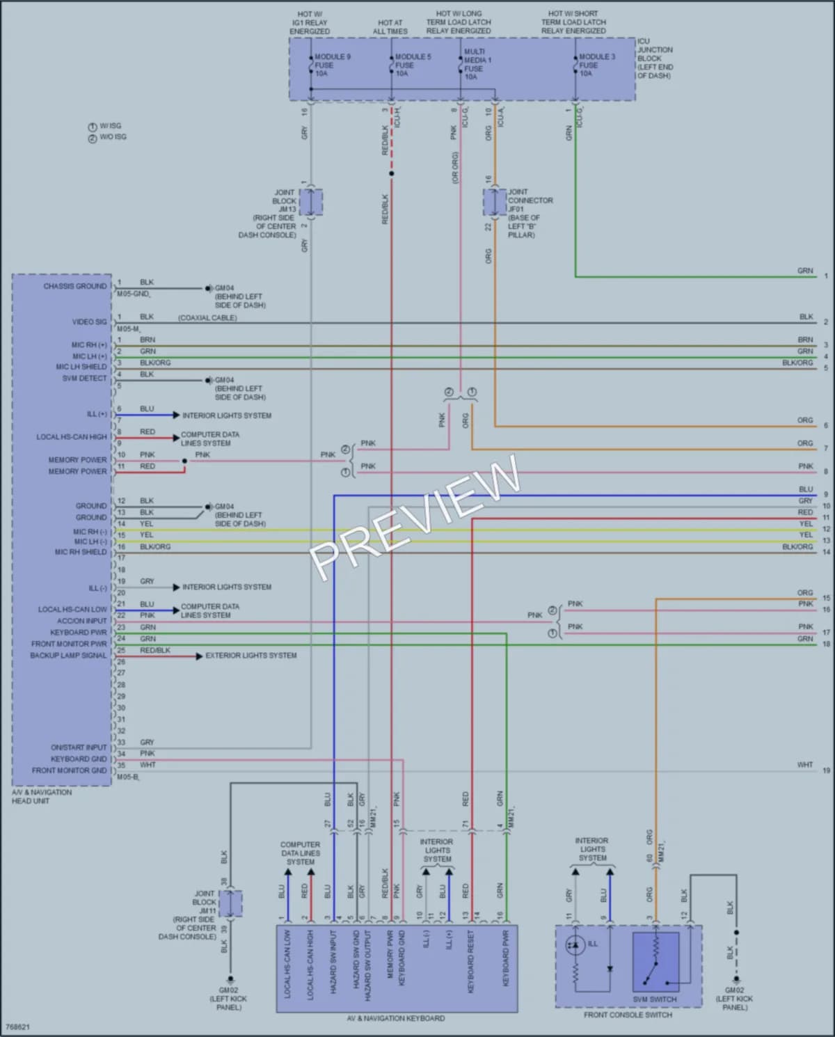 2021 Genesis GV80 Radio wiring diagram preview