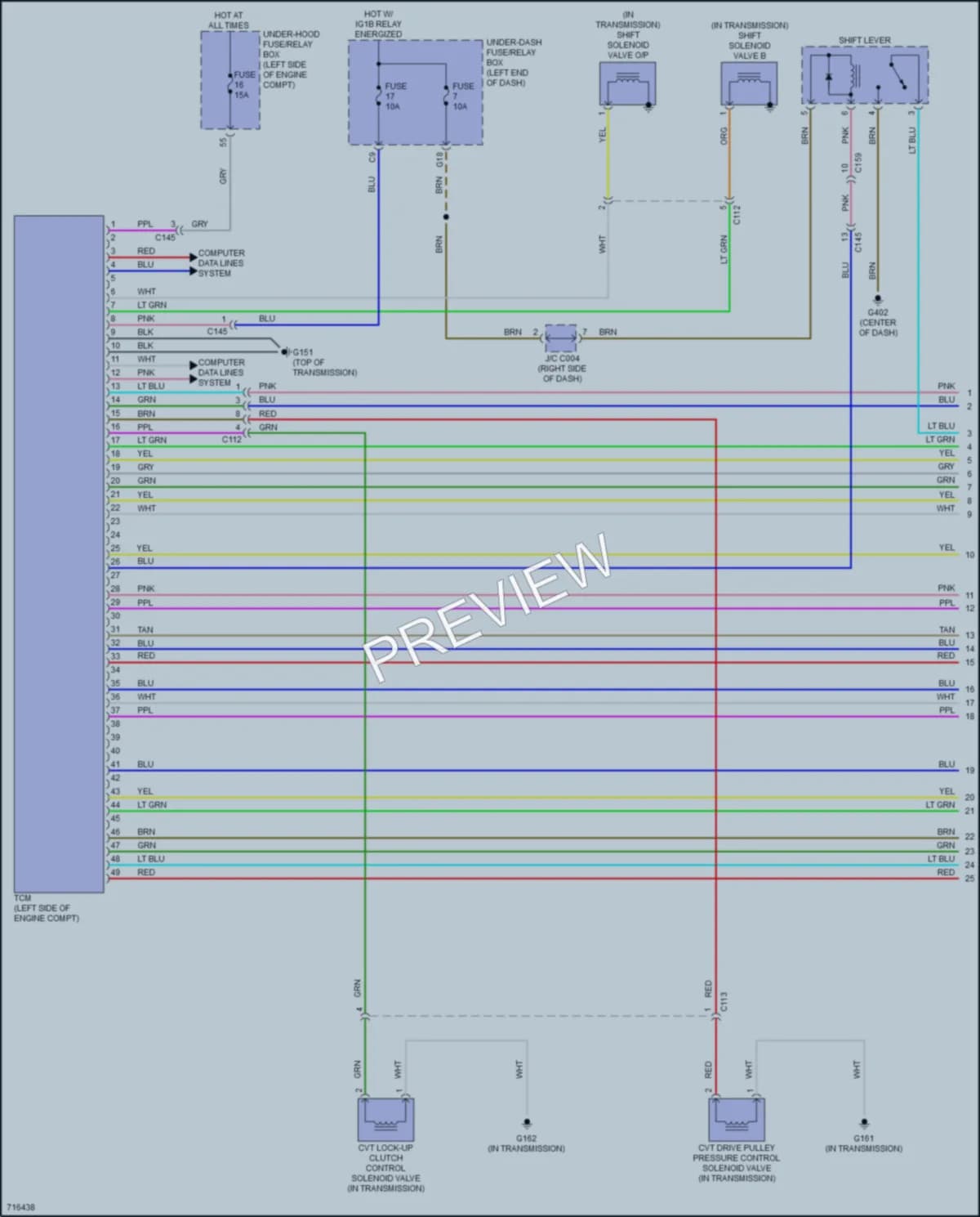 2021 Honda CRV Transmission wiring diagram preview