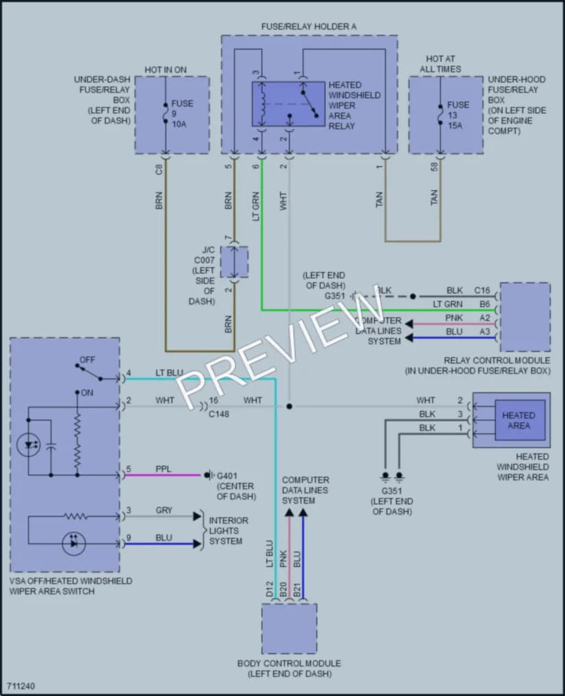 2021 Honda CRVHybrid Defoggers wiring diagram preview