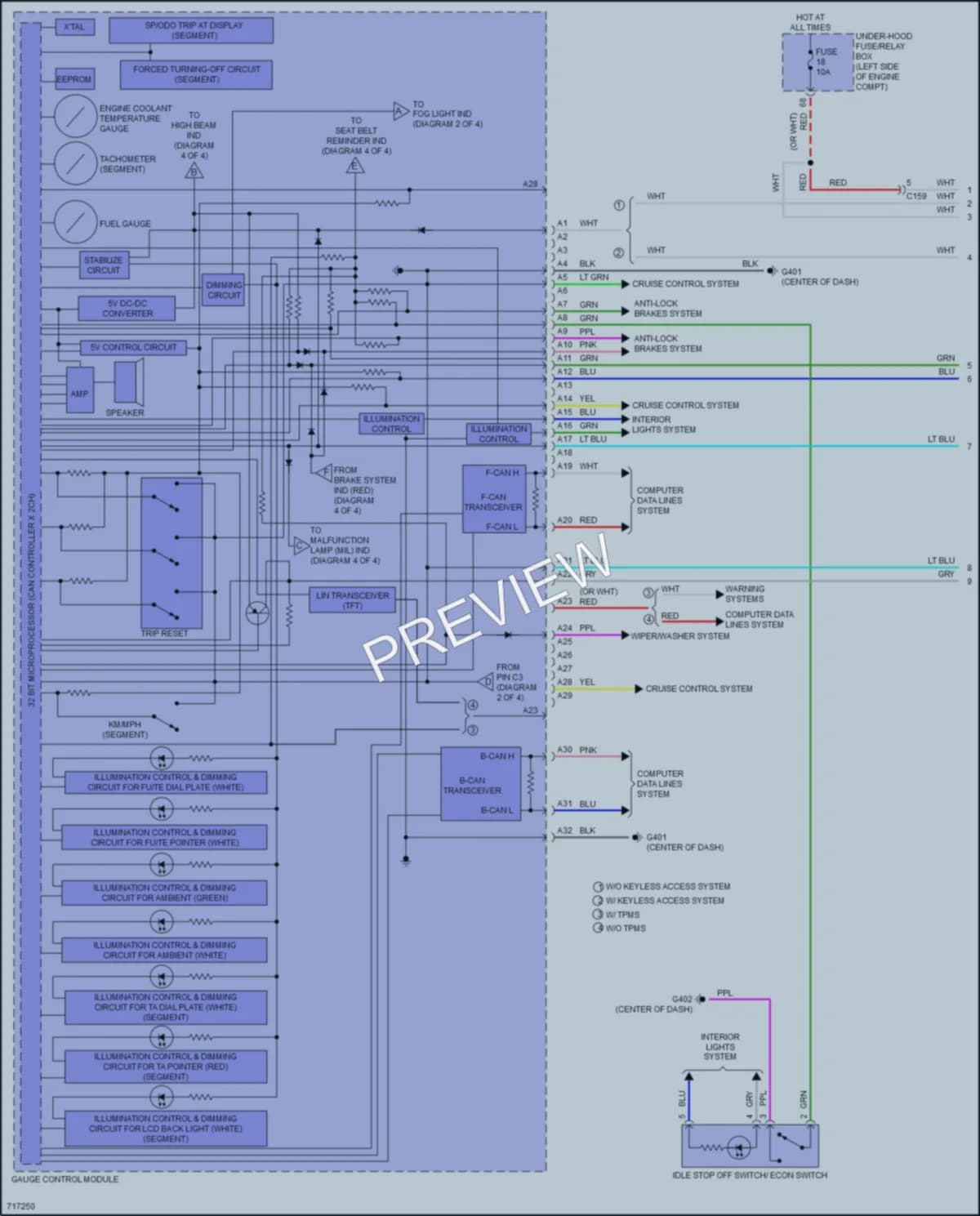 2021 Honda CRVHybrid Instrument Cluster wiring diagram preview