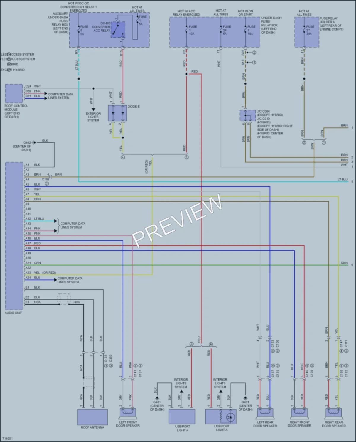 2021 Honda CRVHybrid Radio wiring diagram preview