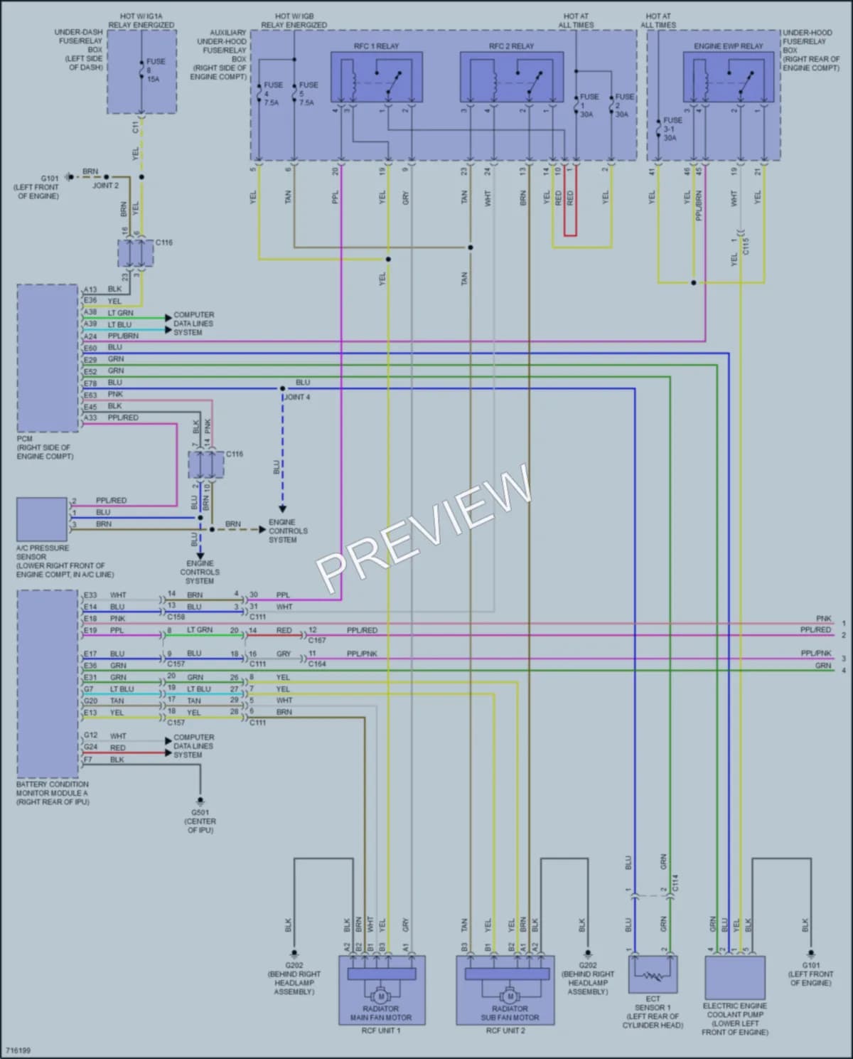 2021 Honda ClarityFuelCell Cooling Fan wiring diagram preview