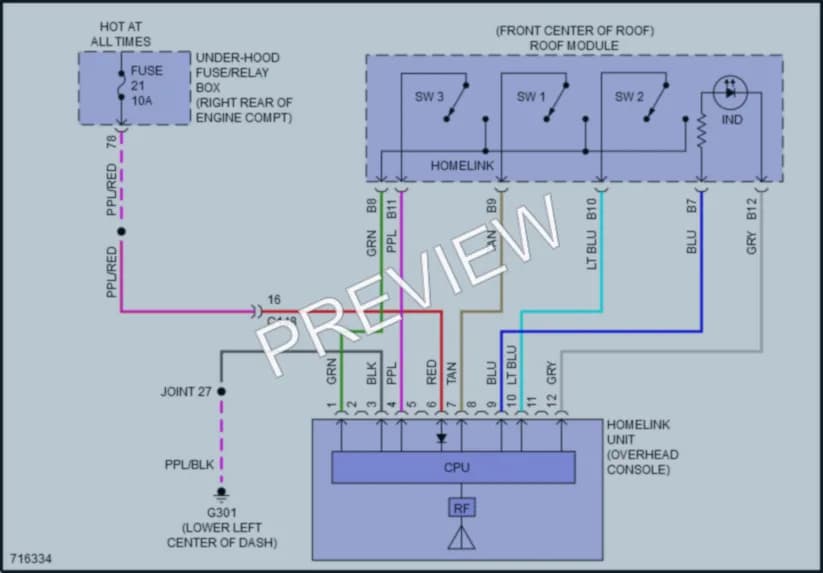 2021 Honda ClarityFuelCell Navigation wiring diagram preview