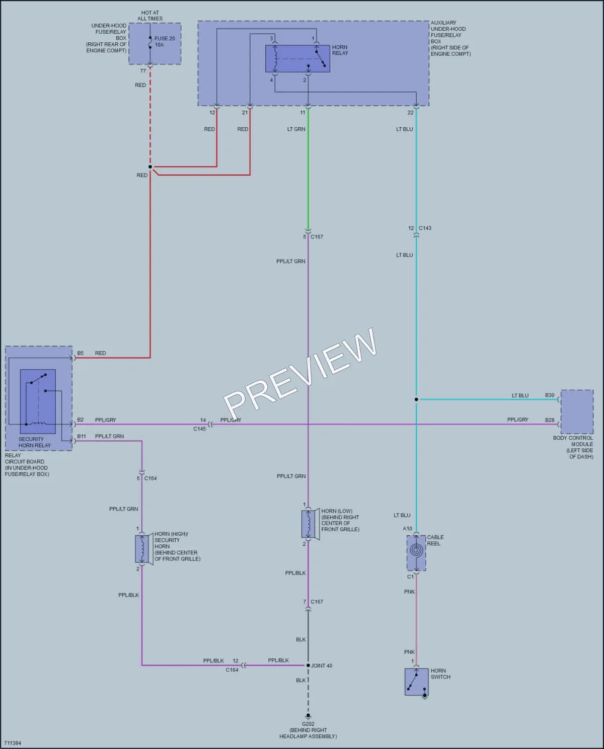 2021 Honda ClarityPlugIn Horn wiring diagram preview