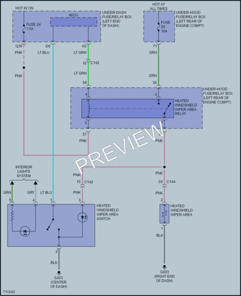 2021 Honda HRV Defoggers wiring diagram preview