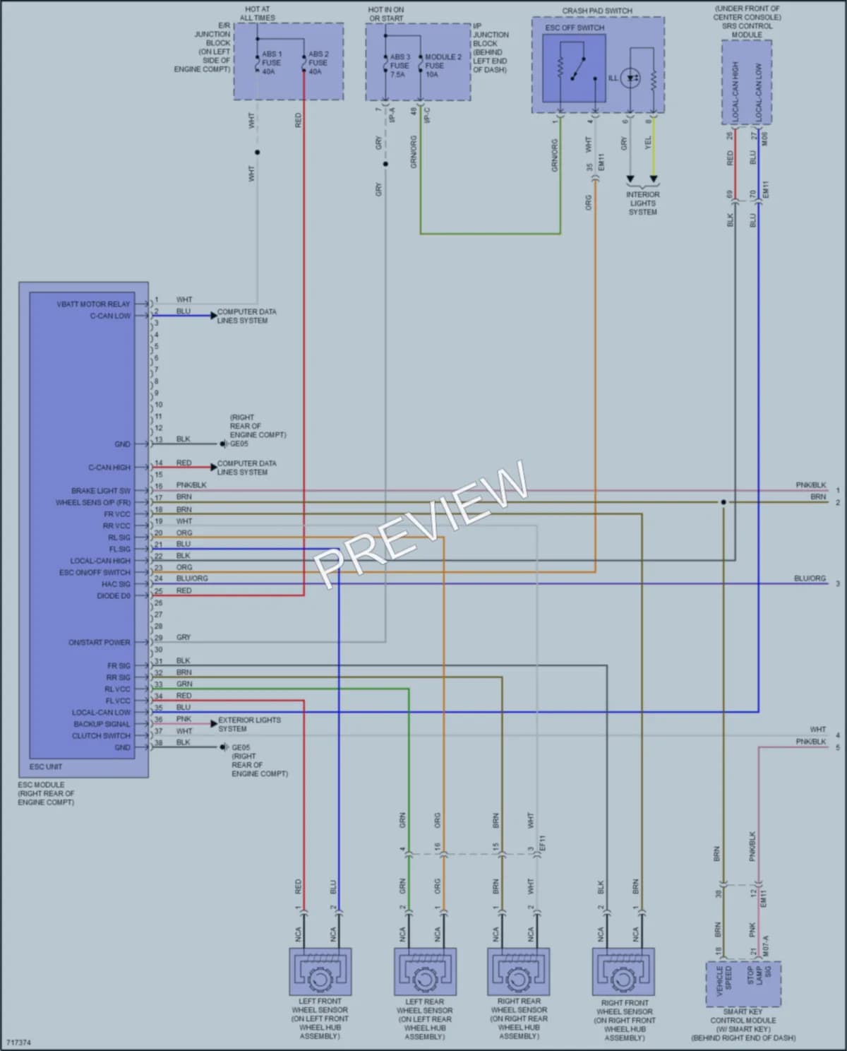 2021 Hyundai Accent Anti Lock Brakes wiring diagram preview