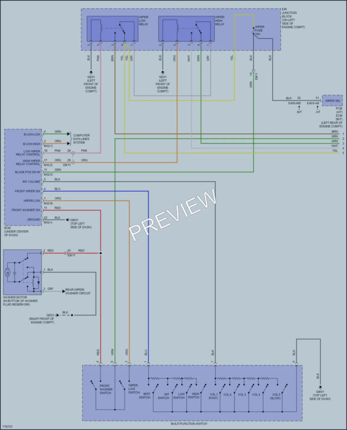 2021 Hyundai Accent Wiper Washer wiring diagram preview