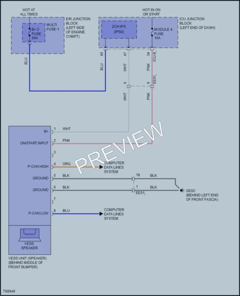 2021 Hyundai ElantraHybrid Active Bodyworks wiring diagram preview