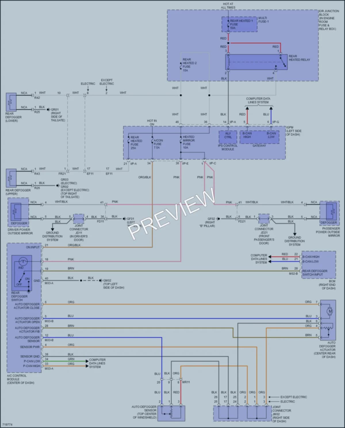 2021 Hyundai IoniqElectric Defoggers wiring diagram preview