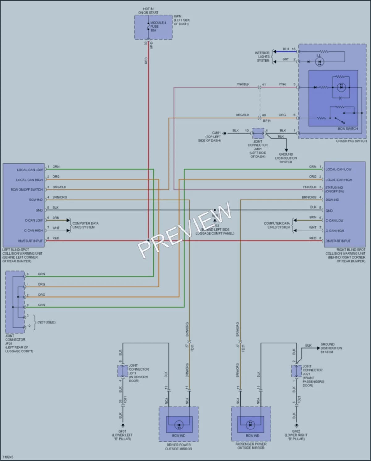2021 Hyundai IoniqElectric Navigation wiring diagram preview