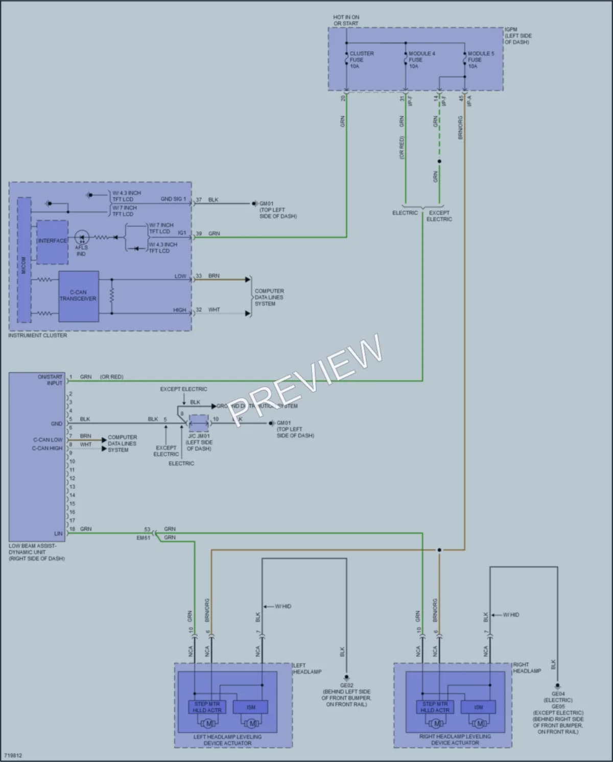 2021 Hyundai IoniqHybrid Headlights wiring diagram preview