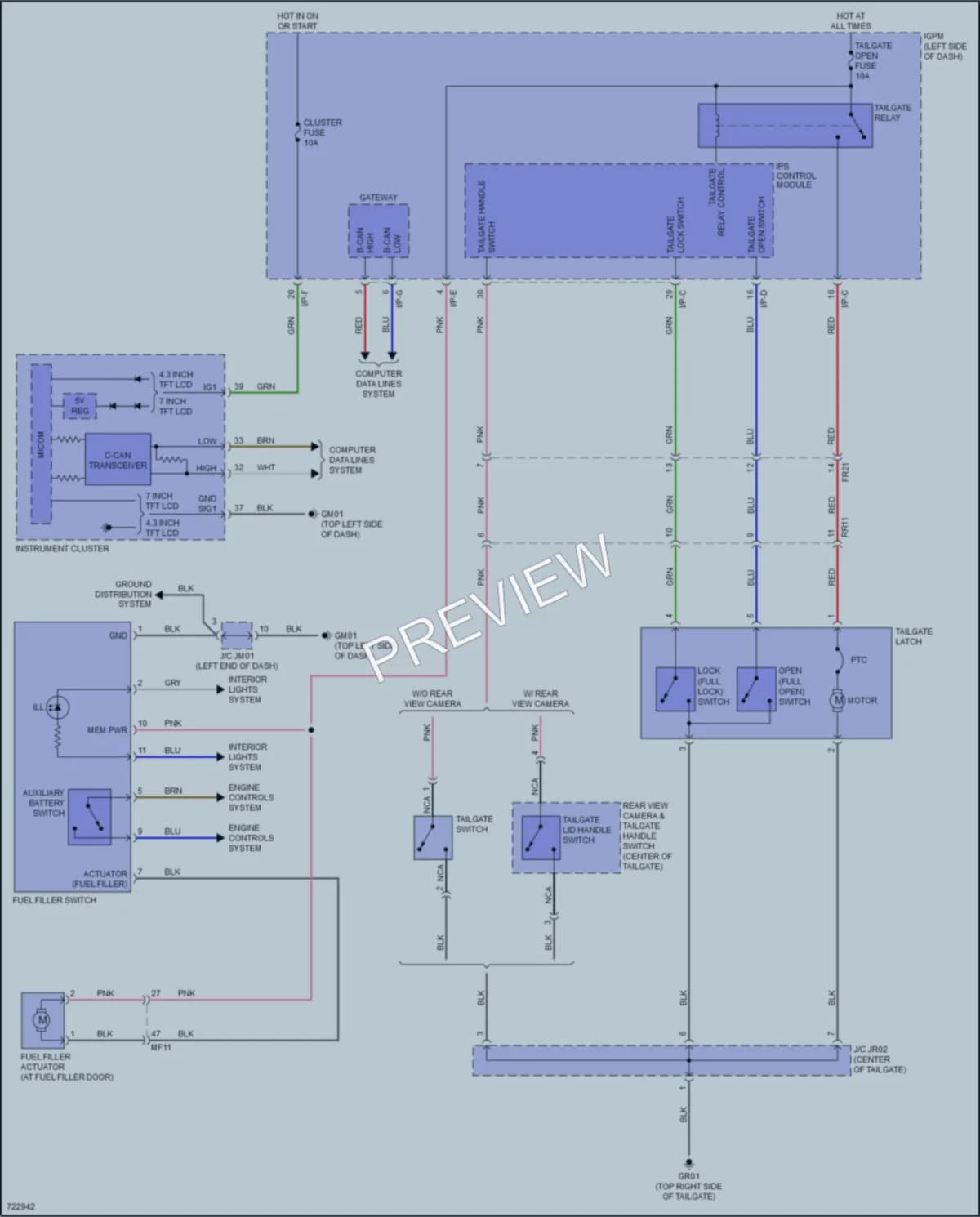 2021 Hyundai IoniqPlugIn Trunk Tailgate Fuel Door wiring diagram preview