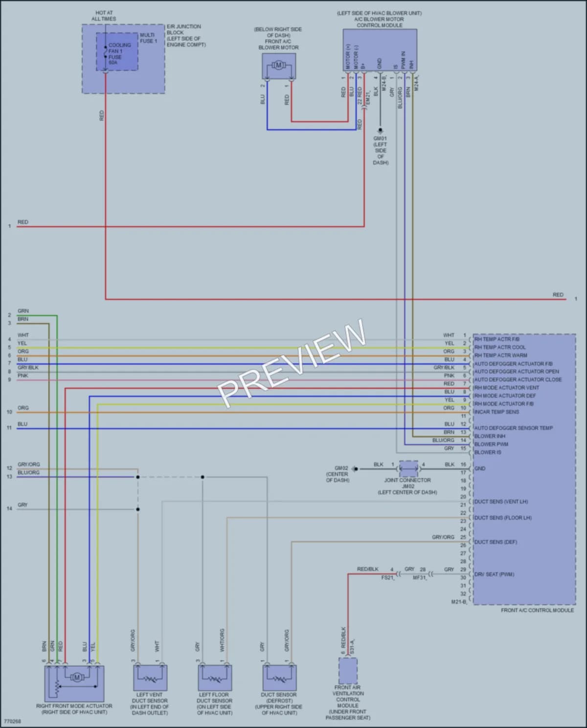 2021 Hyundai SantaFe Air Conditioning wiring diagram preview