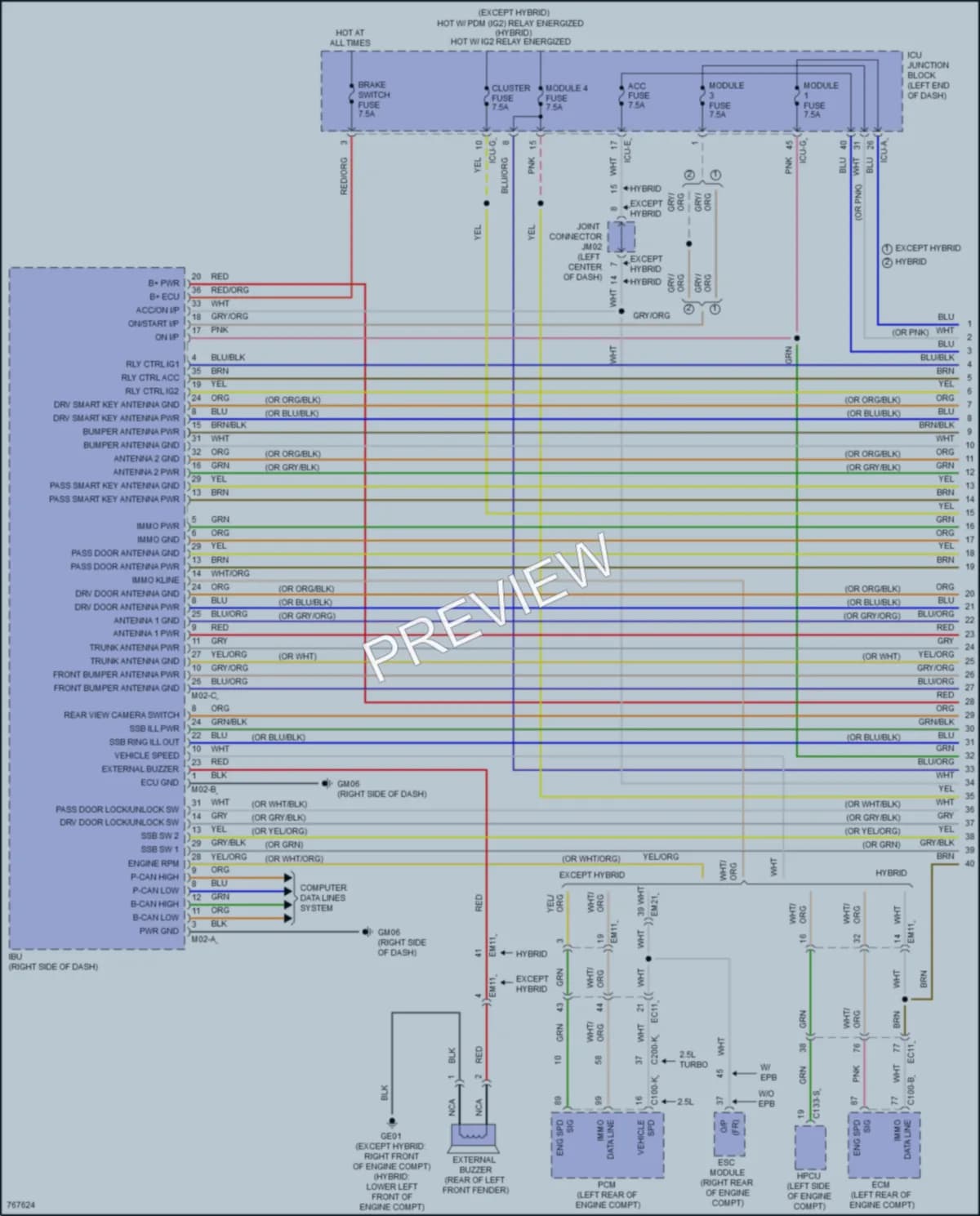 2021 Hyundai SantaFe Anti Theft wiring diagram preview