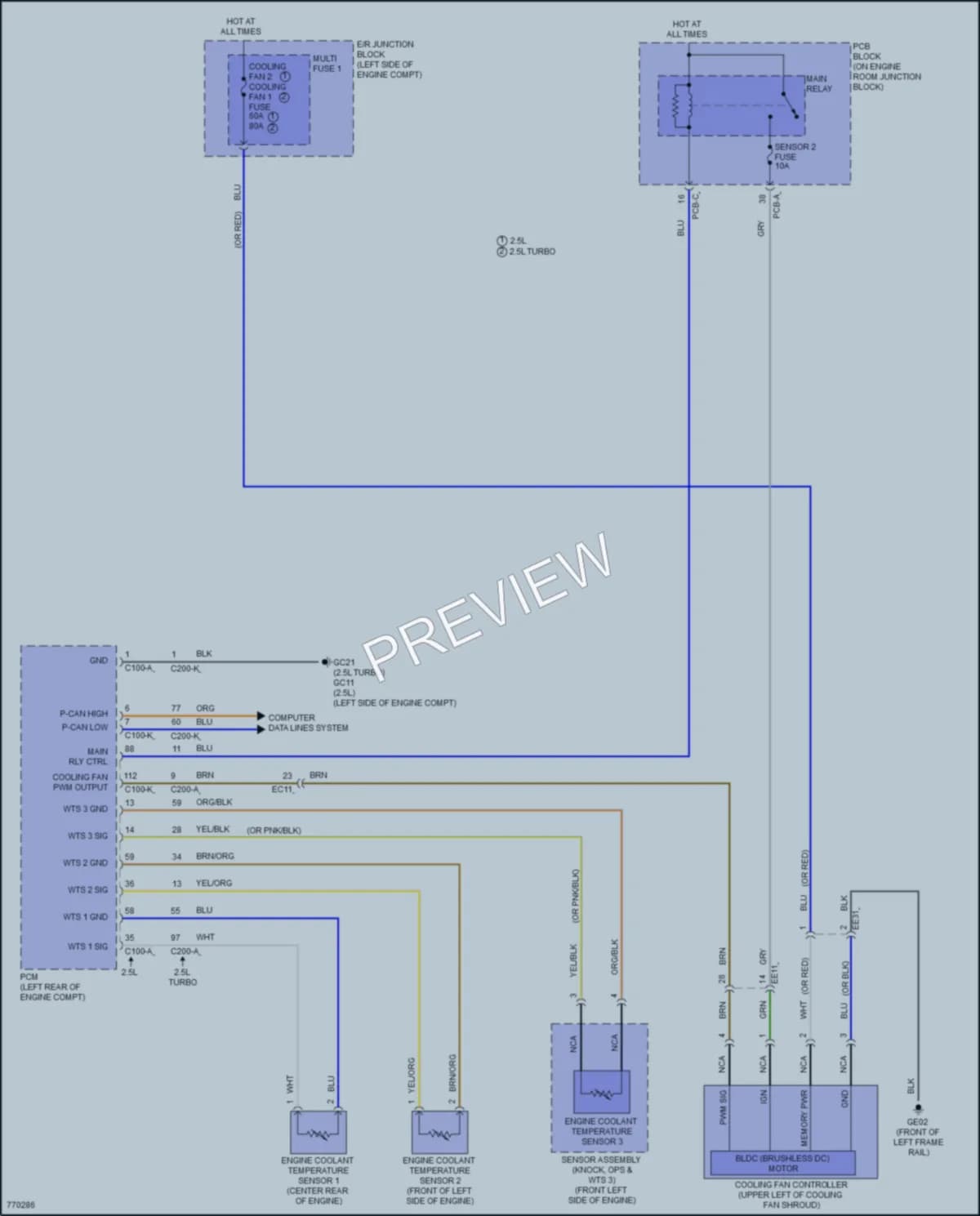 2021 Hyundai SantaFeHybrid Cooling Fan wiring diagram preview