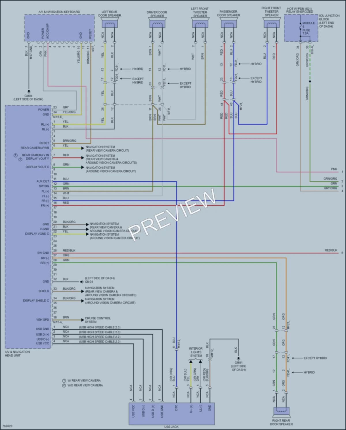 2021 Hyundai SantaFeHybrid Radio wiring diagram preview