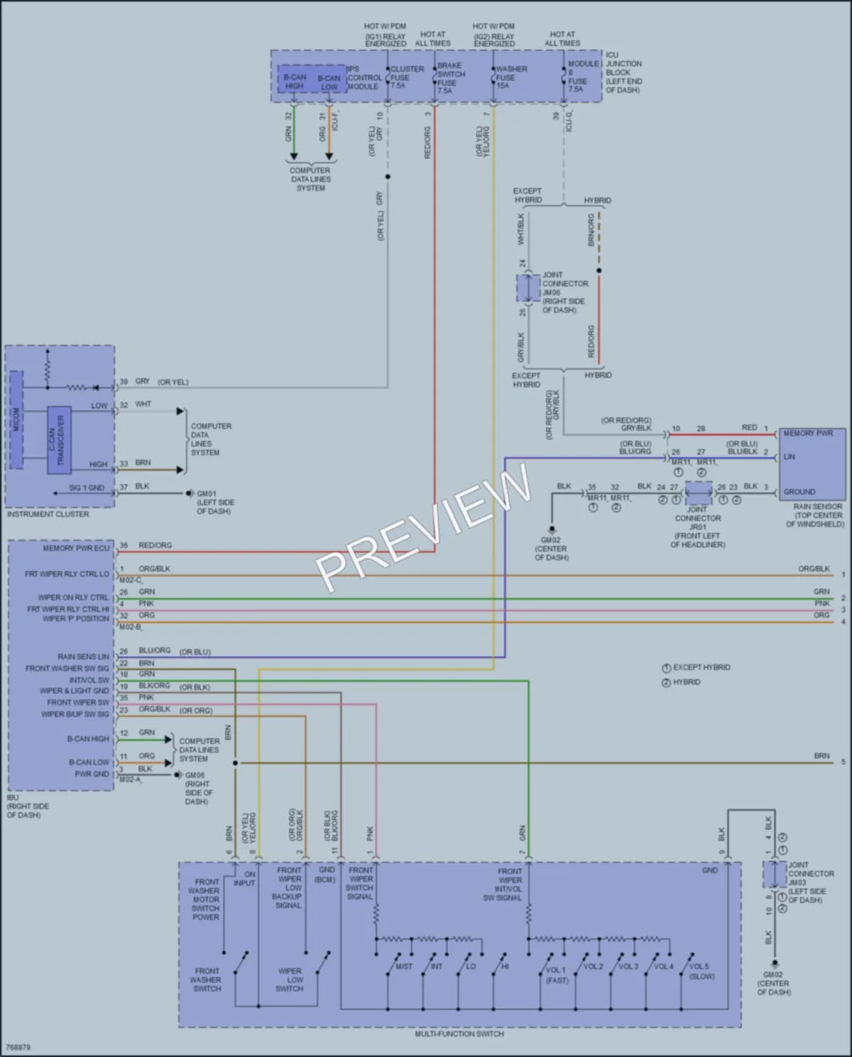 2021 Hyundai SantaFeHybrid Wiper Washer wiring diagram preview