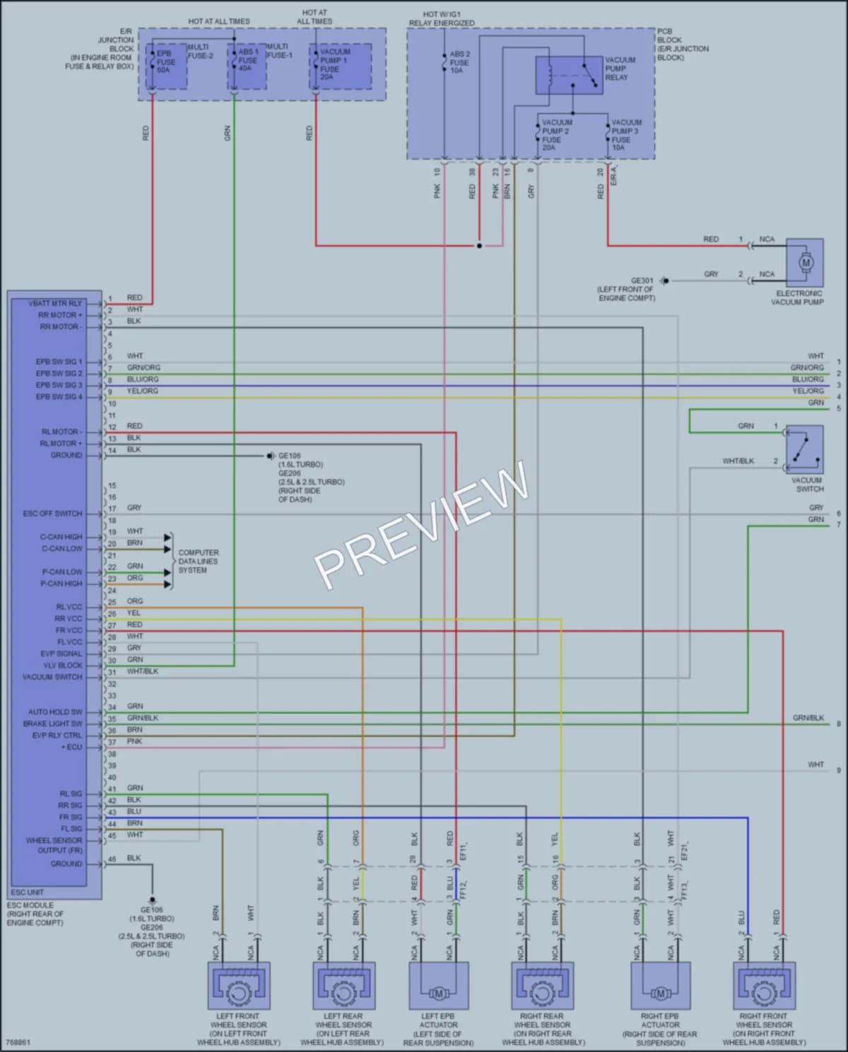 2021 Hyundai Sonata Anti Lock Brakes wiring diagram preview
