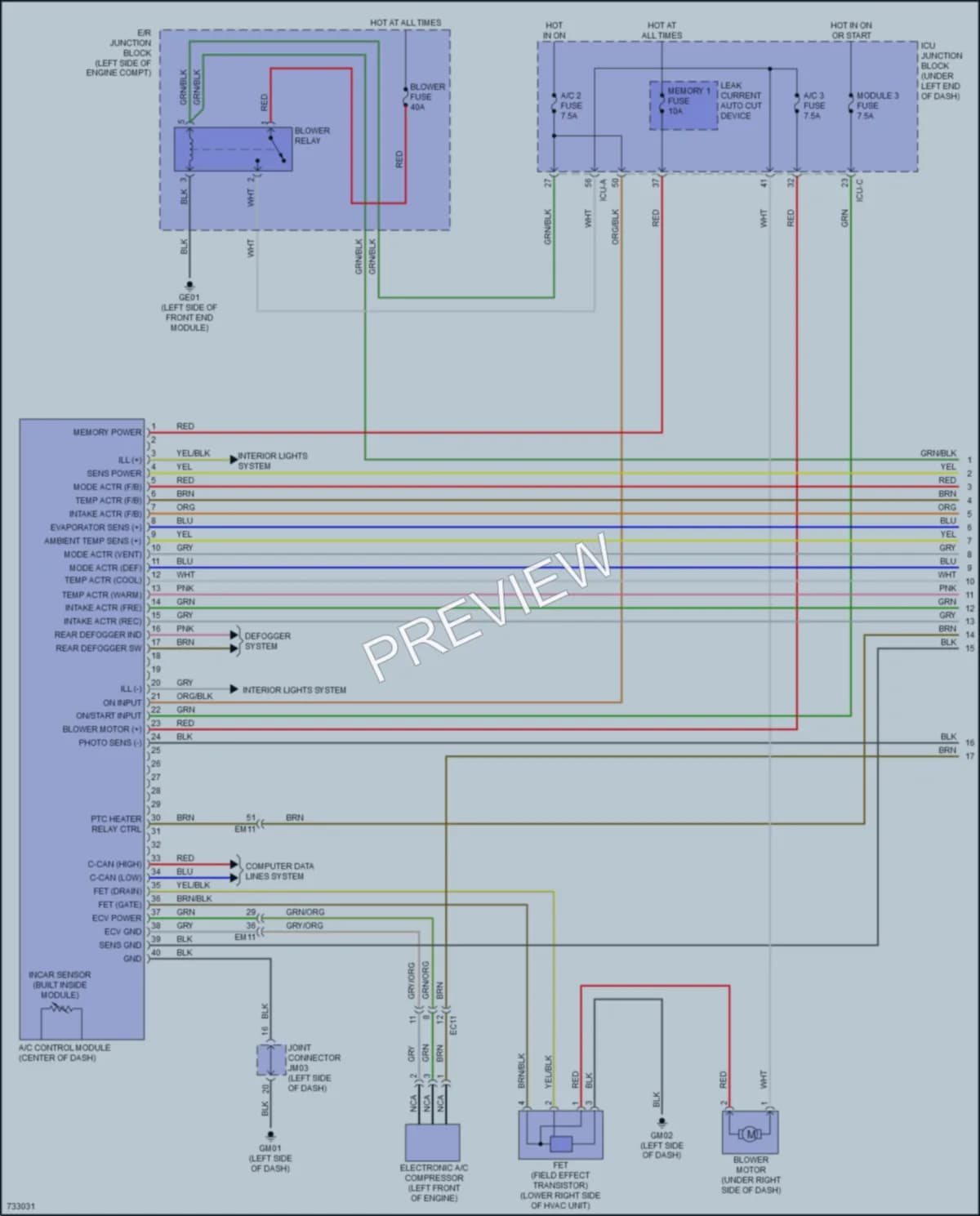 2021 Hyundai Venue Air Conditioning wiring diagram preview