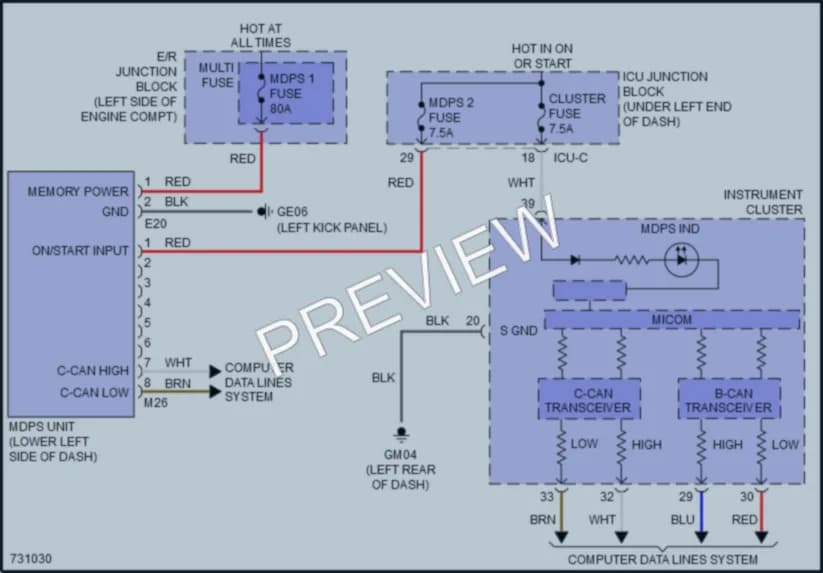 2021 Hyundai Venue Electronic Power Steering wiring diagram preview