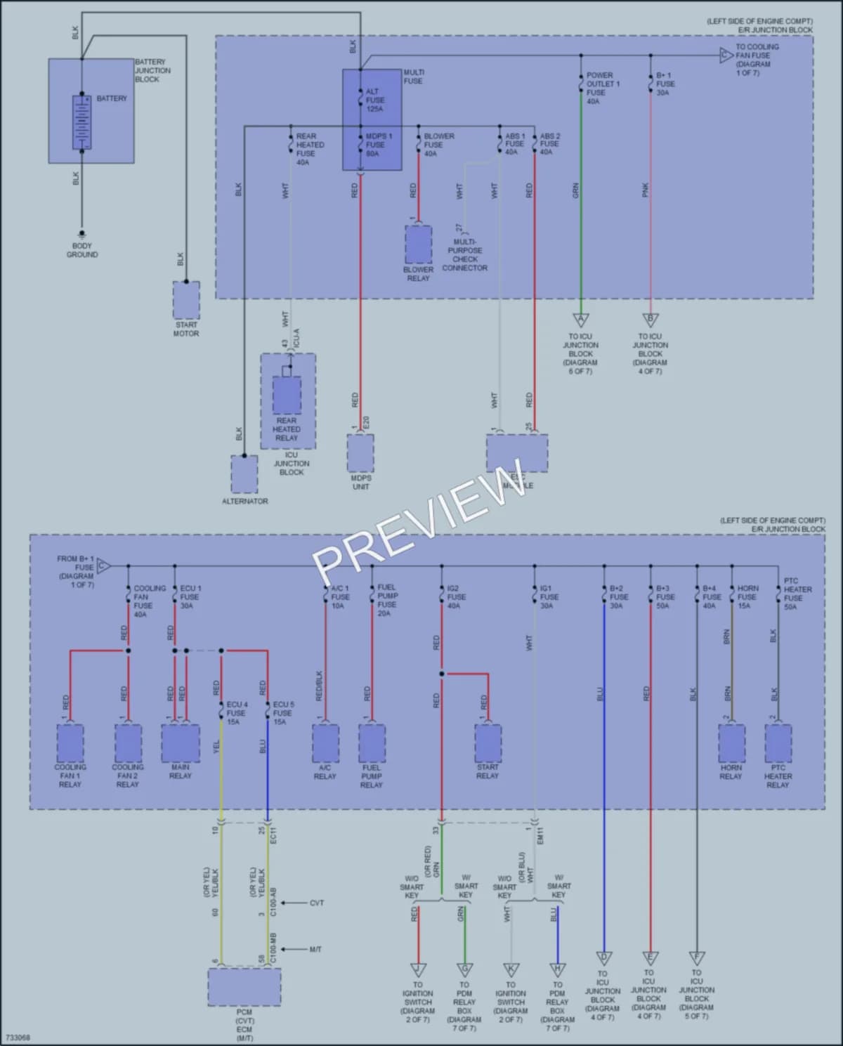 2021 Hyundai Venue Power Distribution wiring diagram preview