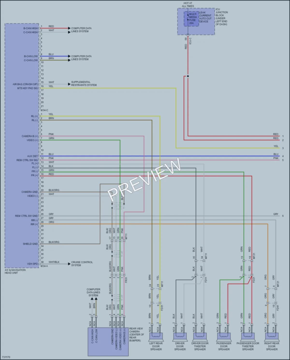2021 Hyundai Venue Radio wiring diagram preview