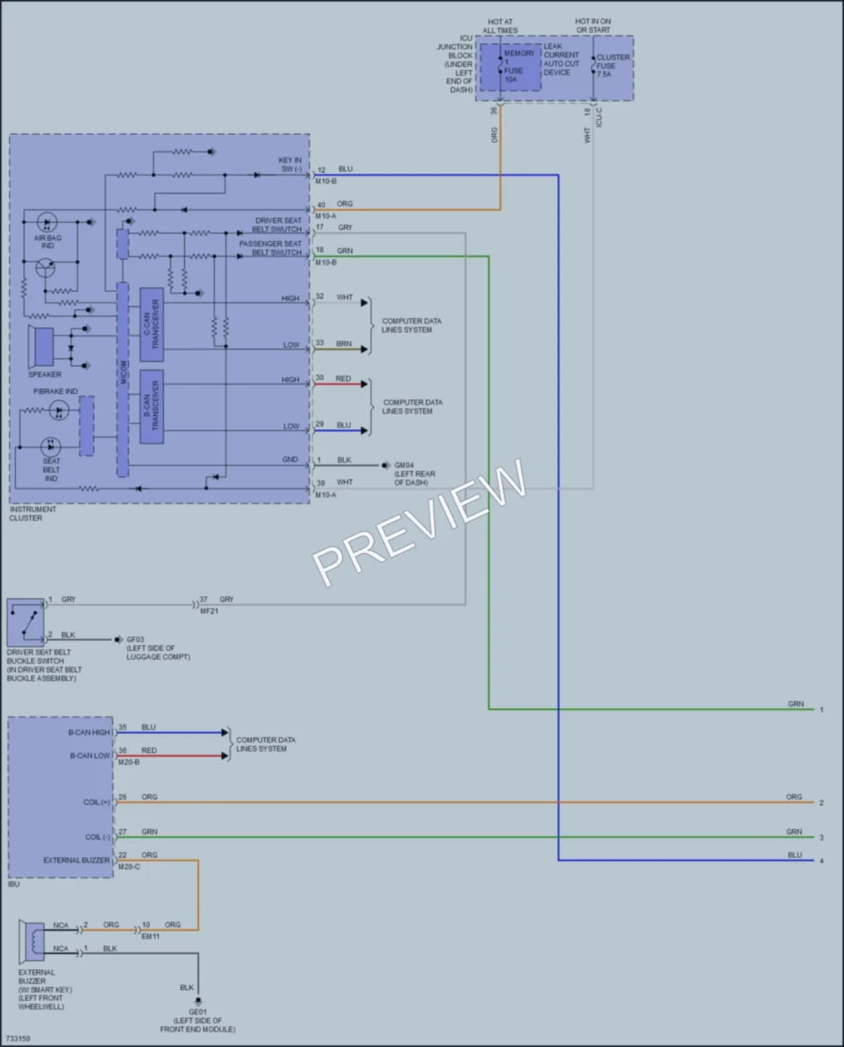2021 Hyundai Venue Warning Systems wiring diagram preview