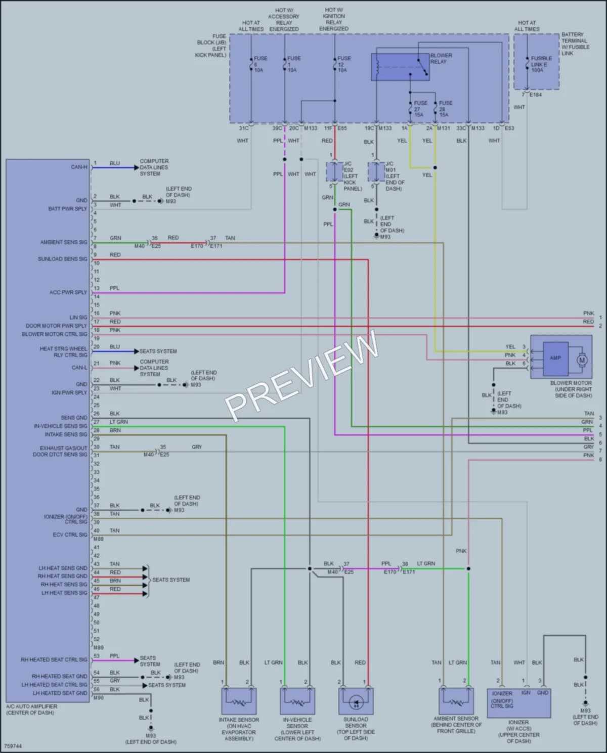 2021 Infiniti Q50 Air Conditioning wiring diagram preview