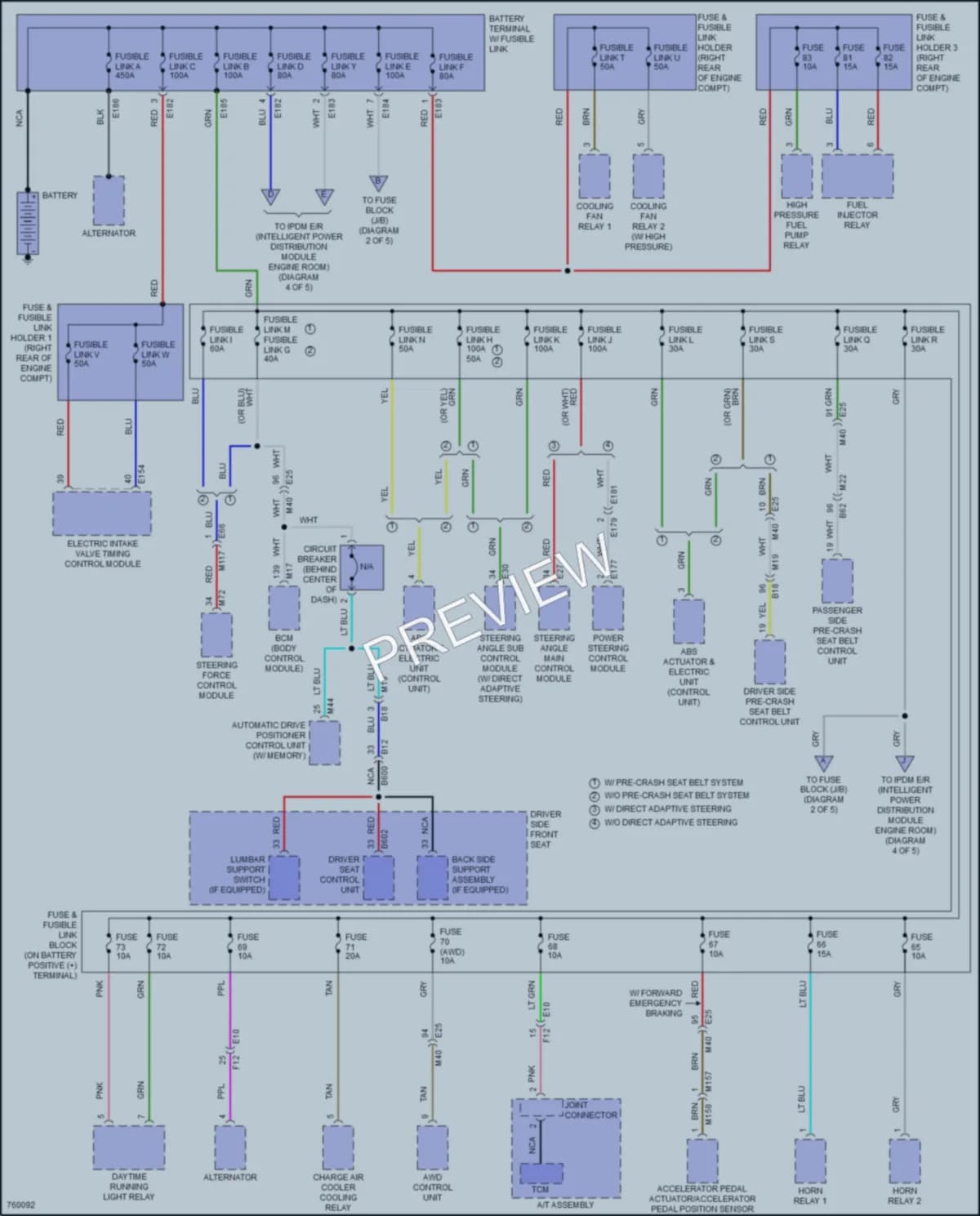 2021 Infiniti Q50 Power Distribution wiring diagram preview