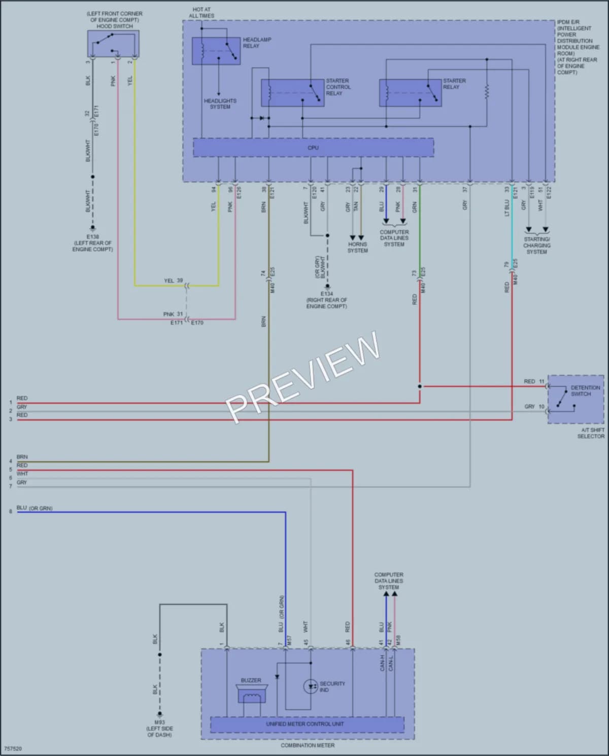 2021 Infiniti Q60 Anti Theft wiring diagram preview