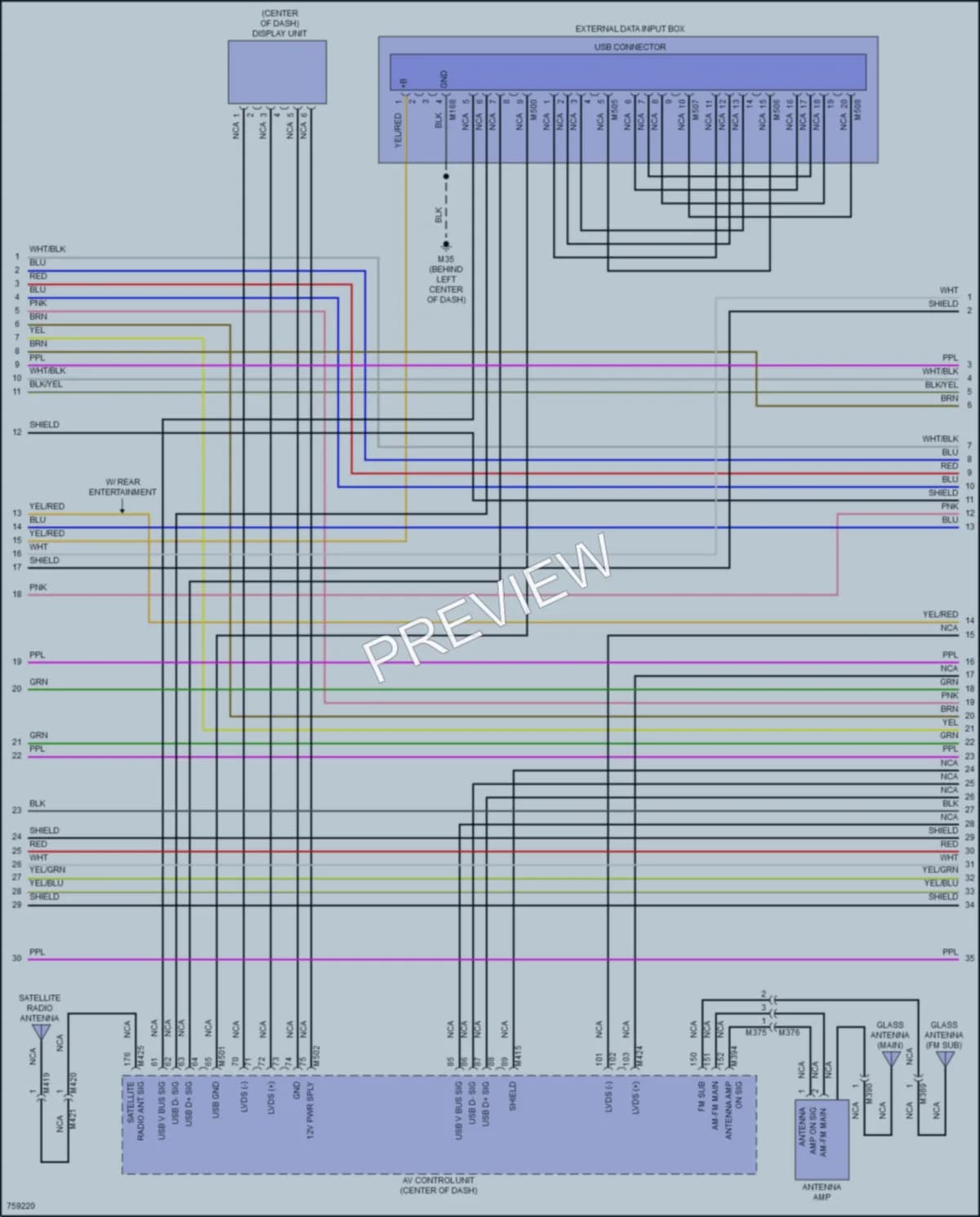 2021 Infiniti QX80 Radio wiring diagram preview