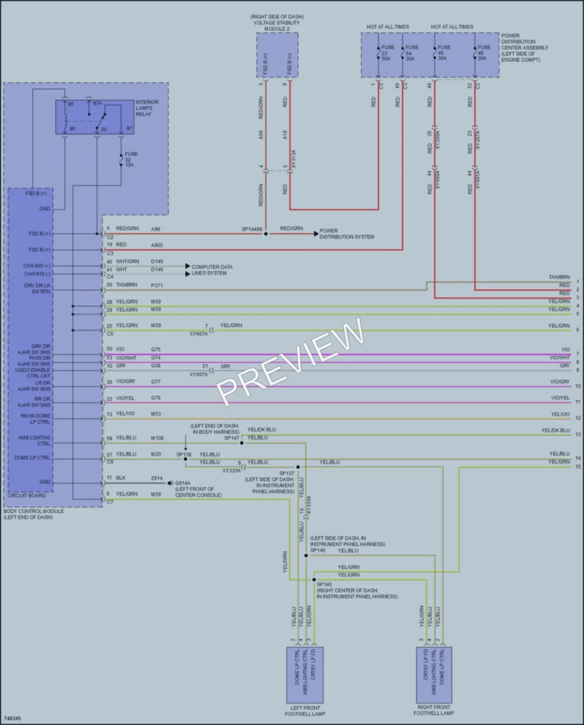 2021 Jeep Cherokee Interior Lights wiring diagram preview